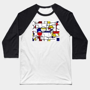 Mondrian pattern Baseball T-Shirt